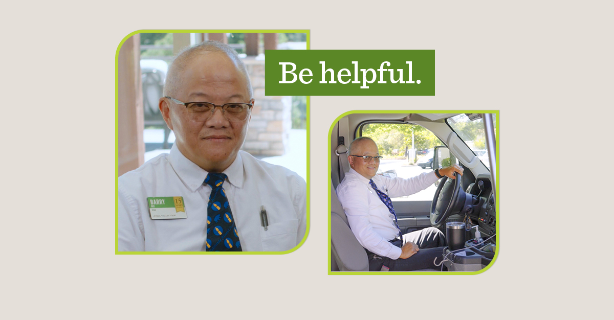 Barry B. bus driver at Atria Valley View